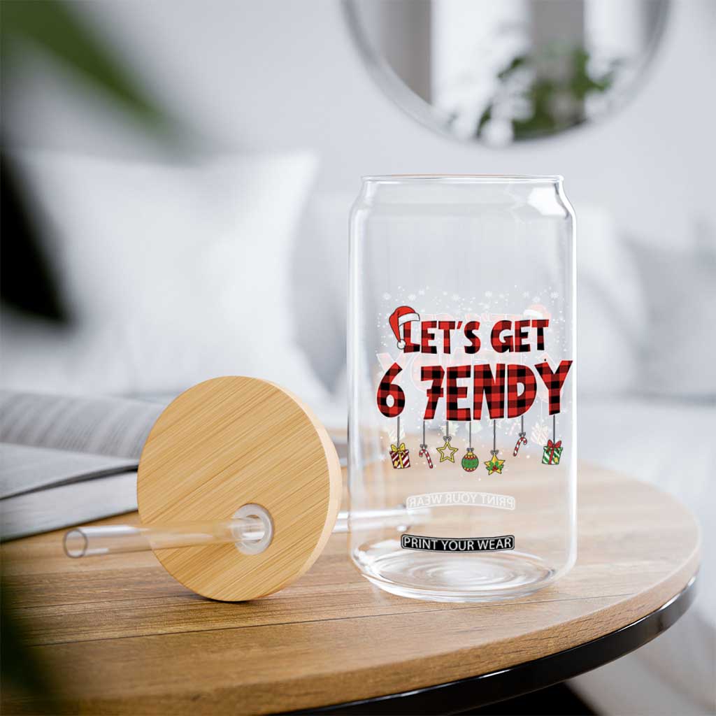 Six Seven Christmas Glass Can Let's get Sendy 7endy Funny 67 6 7 Meme Gen Alpha Slang TS10 Print Your Wear