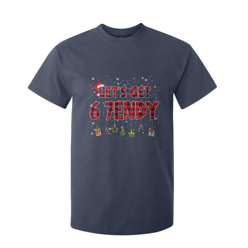 Six Seven Christmas T Shirt For Kid Let's get Sendy 7endy Funny 67 6 7 Meme Gen Alpha Slang TS10 Navy Print Your Wear
