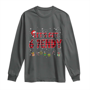 Six Seven Christmas Long Sleeve Shirt Let's get Sendy 7endy Funny 67 6 7 Meme Gen Alpha Slang TS10 Dark Heather Print Your Wear