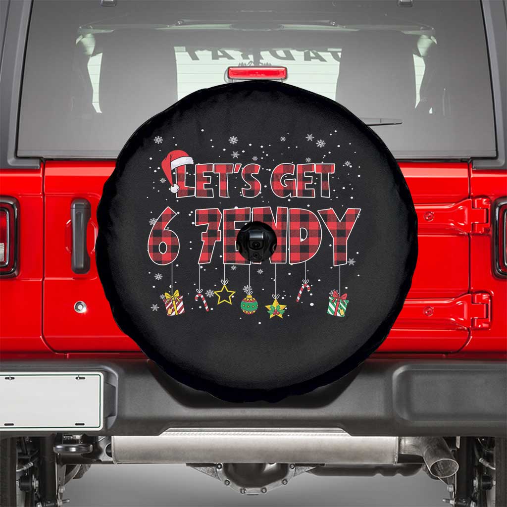 Six Seven Christmas Spare Tire Cover Let's get Sendy 7endy Funny 67 6 7 Meme Gen Alpha Slang TS10 Black Print Your Wear