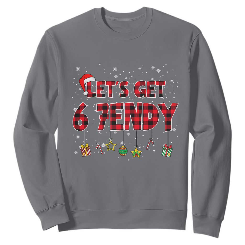 Six Seven Christmas Sweatshirt Let's get Sendy 7endy Funny 67 6 7 Meme Gen Alpha Slang TS10 Charcoal Print Your Wear