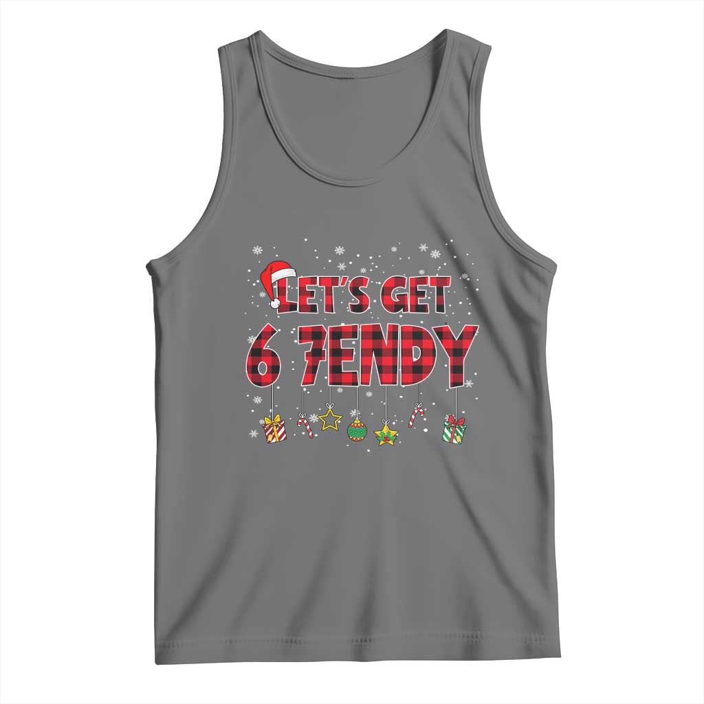 Six Seven Christmas Tank Top Let's get Sendy 7endy Funny 67 6 7 Meme Gen Alpha Slang TS10 Black Heather Print Your Wear