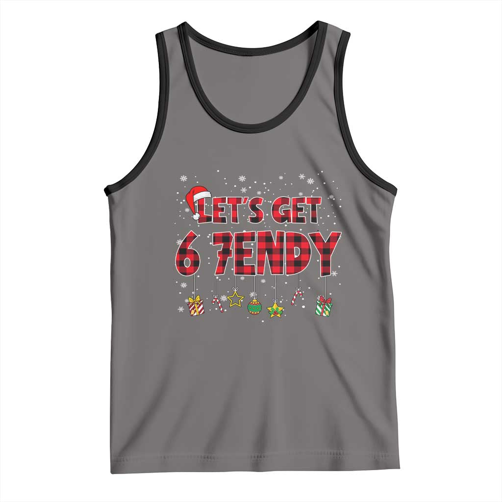 Six Seven Christmas Tank Top Let's get Sendy 7endy Funny 67 6 7 Meme Gen Alpha Slang TS10 Deep Heather Black Print Your Wear
