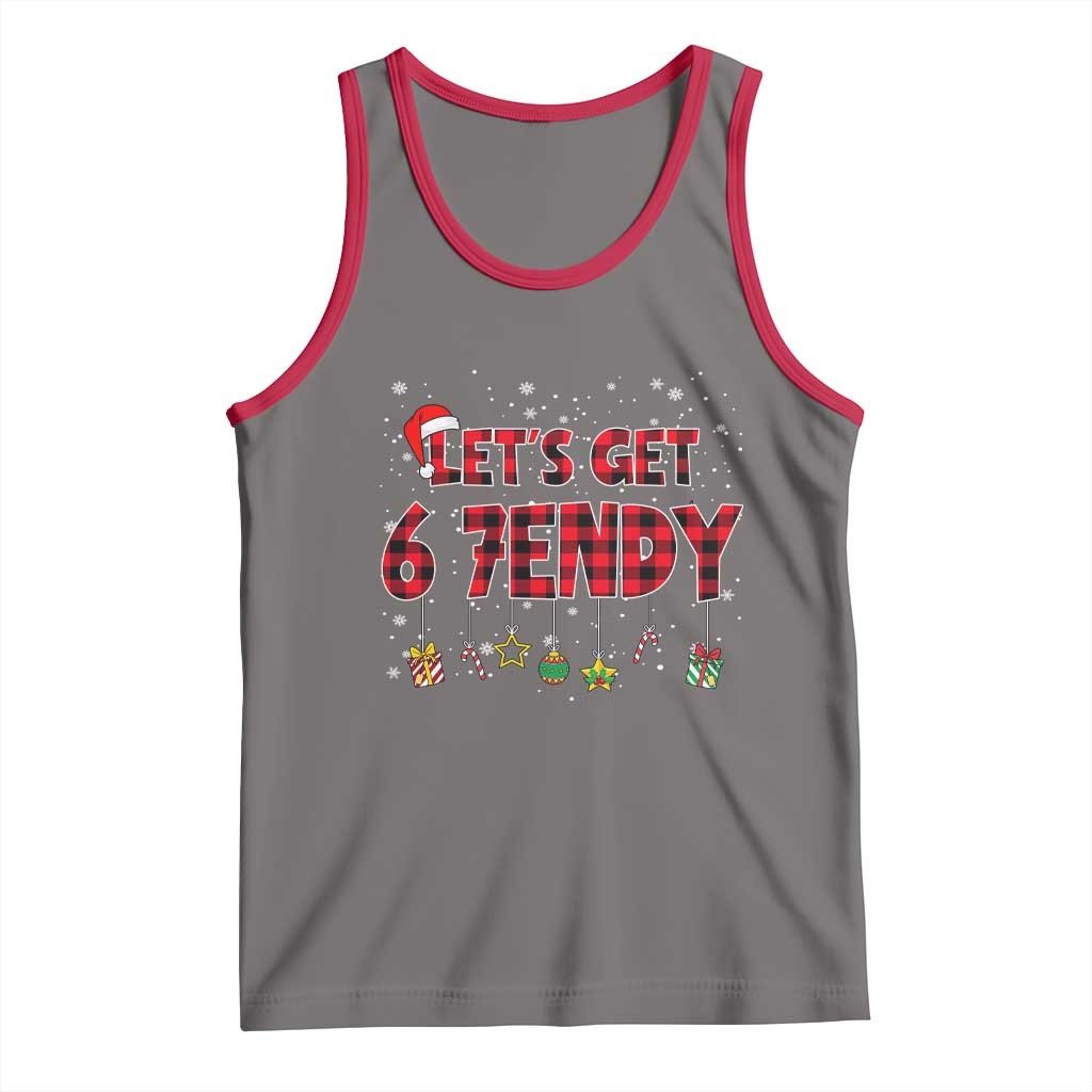 Six Seven Christmas Tank Top Let's get Sendy 7endy Funny 67 6 7 Meme Gen Alpha Slang TS10 Deep Heather Red Print Your Wear