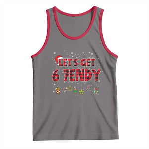 Six Seven Christmas Tank Top Let's get Sendy 7endy Funny 67 6 7 Meme Gen Alpha Slang TS10 Deep Heather Red Print Your Wear