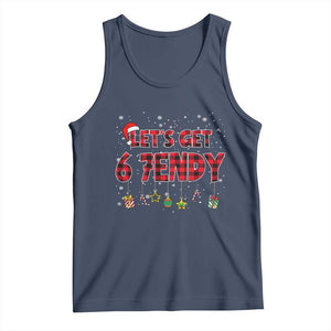 Six Seven Christmas Tank Top Let's get Sendy 7endy Funny 67 6 7 Meme Gen Alpha Slang TS10 Navy Print Your Wear