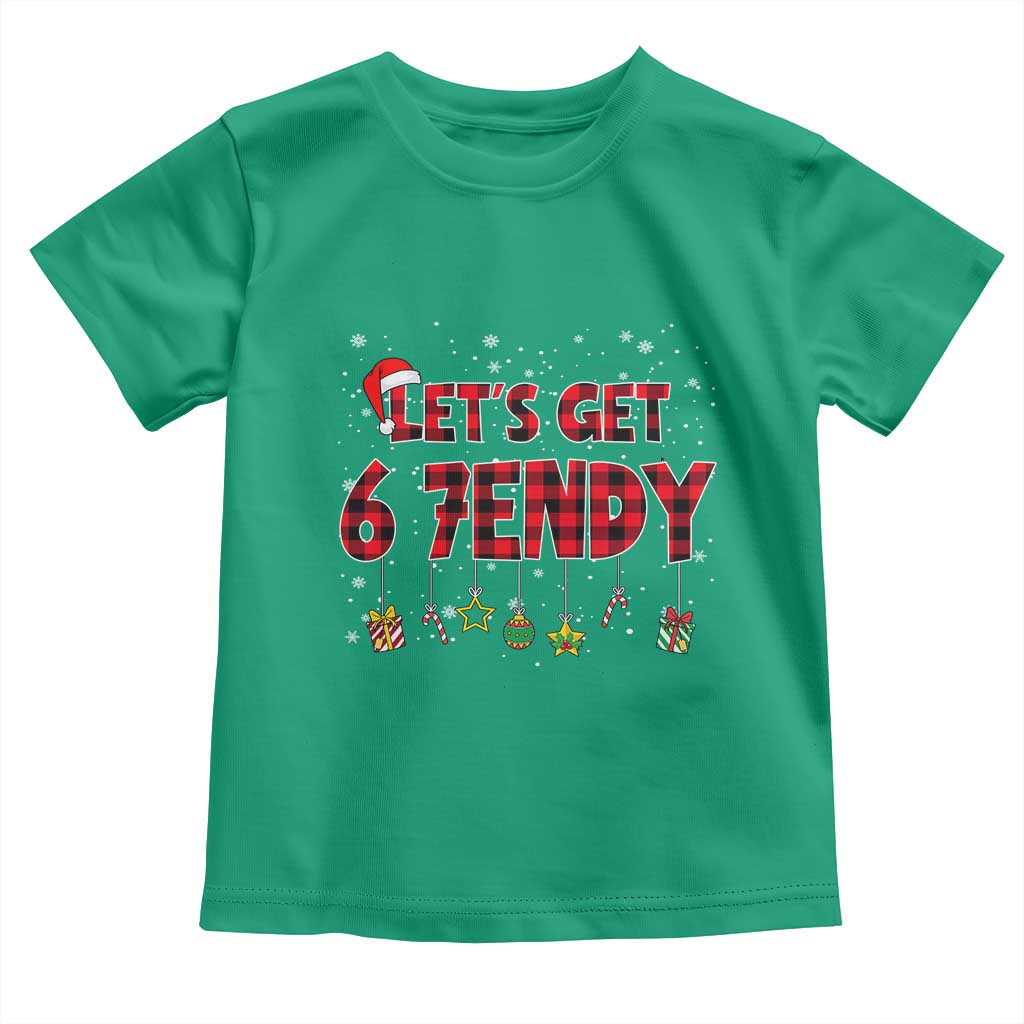 Six Seven Christmas Toddler T Shirt Let's get Sendy 7endy Funny 67 6 7 Meme Gen Alpha Slang TS10 Irish Green Print Your Wear
