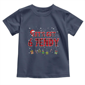 Six Seven Christmas Toddler T Shirt Let's get Sendy 7endy Funny 67 6 7 Meme Gen Alpha Slang TS10 Navy Print Your Wear