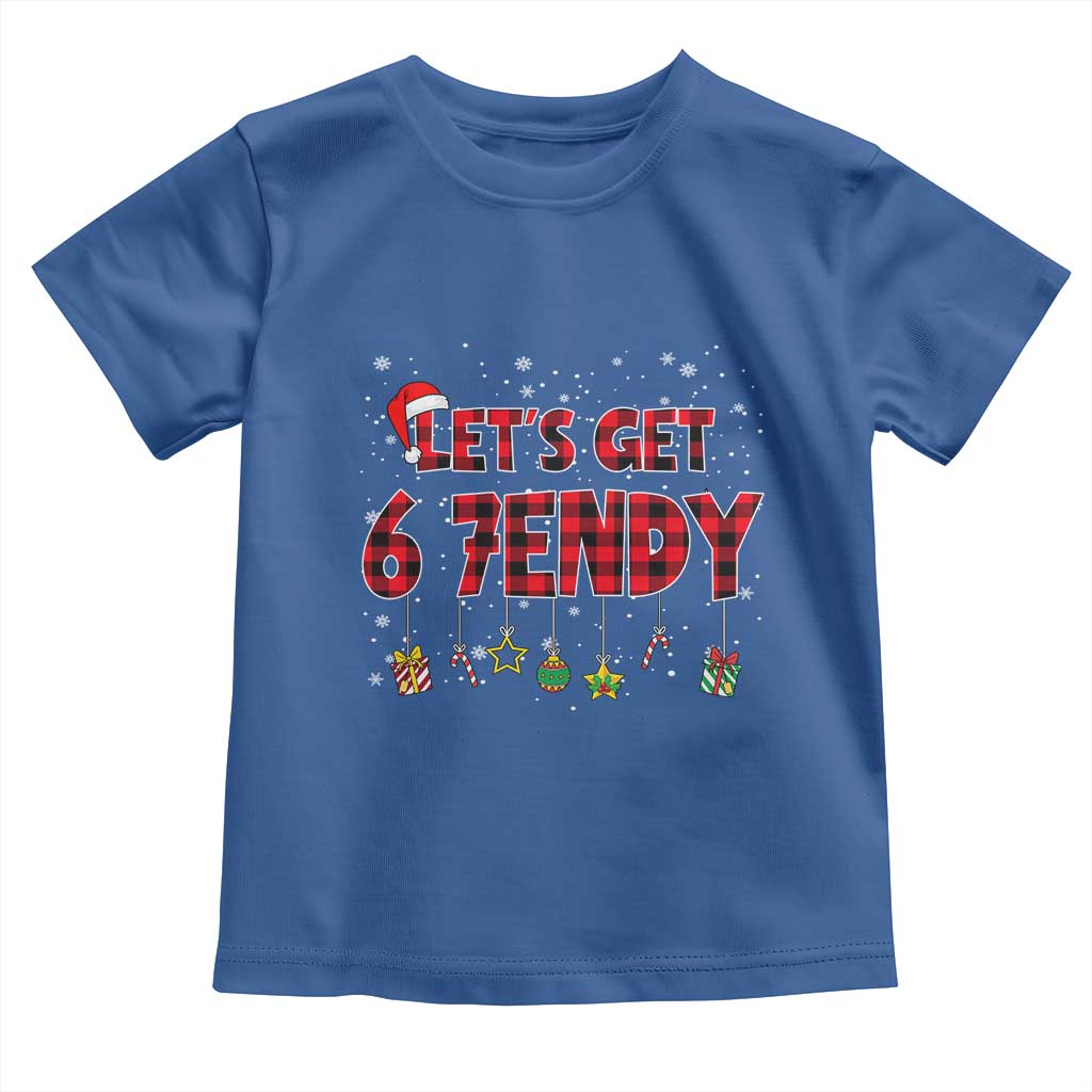 Six Seven Christmas Toddler T Shirt Let's get Sendy 7endy Funny 67 6 7 Meme Gen Alpha Slang TS10 Royal Blue Print Your Wear
