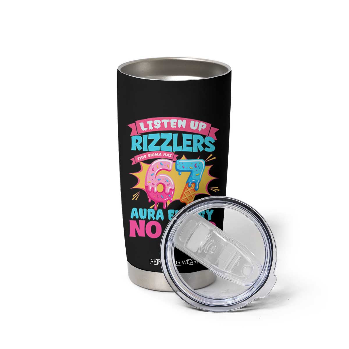 Listen Up Rizzlers This Sigma Has 67 Aura Energy Six Seven Tumbler Cup Baseball Drip Number 67 TS10 Print Your Wear