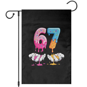 Funny 67 Six Seven Ice Cream Drip Garden Flag Cool Meme 6 7 Funny Number Couple Matching Costume TS10 Black Print Your Wear