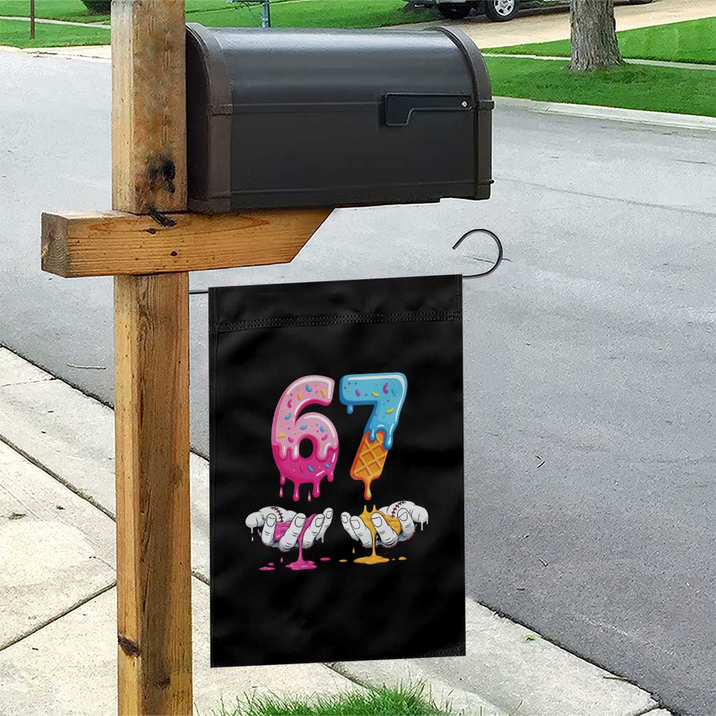 Funny 67 Six Seven Ice Cream Drip Garden Flag Cool Meme 6 7 Funny Number Couple Matching Costume TS10 Print Your Wear