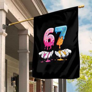 Funny 67 Six Seven Ice Cream Drip Garden Flag Cool Meme 6 7 Funny Number Couple Matching Costume TS10 Print Your Wear