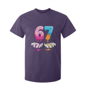 Funny 67 Six Seven Ice Cream Drip T Shirt For Kid Cool Meme 6 7 Funny Number Couple Matching Costume TS10 Purple Print Your Wear