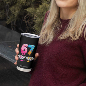 Funny 67 Six Seven Ice Cream Drip Tumbler Cup Cool Meme 6 7 Funny Number Couple Matching Costume TS10 Print Your Wear