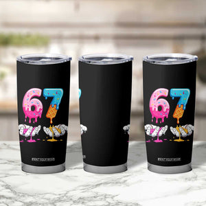 Funny 67 Six Seven Ice Cream Drip Tumbler Cup Cool Meme 6 7 Funny Number Couple Matching Costume TS10 Print Your Wear