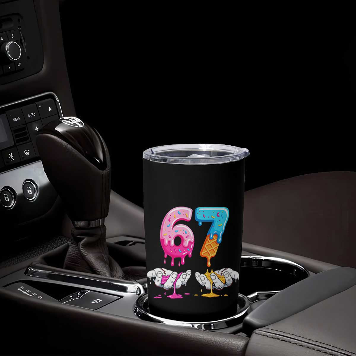 Funny 67 Six Seven Ice Cream Drip Tumbler Cup Cool Meme 6 7 Funny Number Couple Matching Costume TS10 Print Your Wear