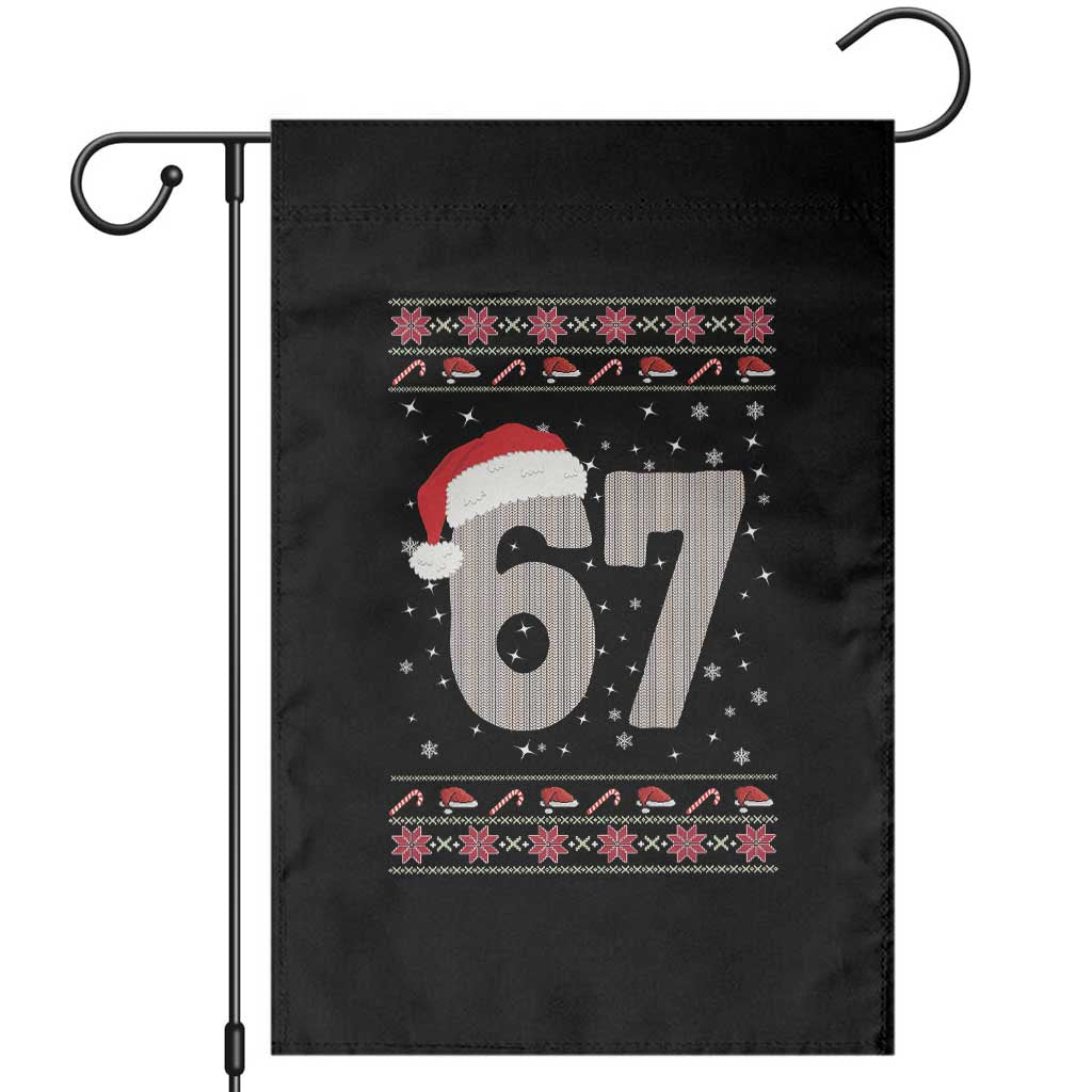 Funny Six Seven 6 7 Meme Ugly Christmas Garden Flag Gen Alpha Slang TS10 Black Print Your Wear