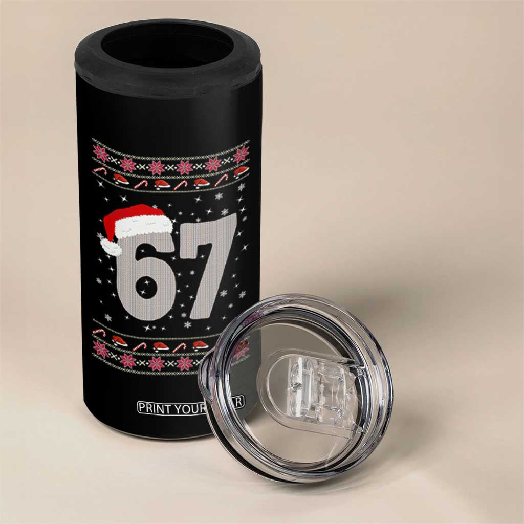 Funny Six Seven 6 7 Meme Ugly Christmas 4 in 1 Can Cooler Tumbler Gen Alpha Slang TS10 Print Your Wear