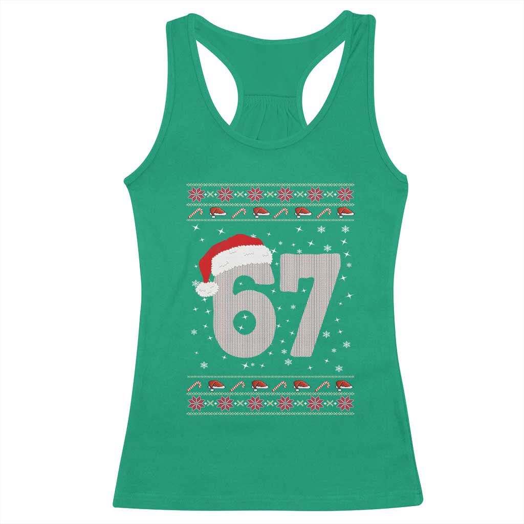 Funny Six Seven 6 7 Meme Ugly Christmas Racerback Tank Top Gen Alpha Slang TS10 Irish Green Print Your Wear
