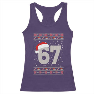 Funny Six Seven 6 7 Meme Ugly Christmas Racerback Tank Top Gen Alpha Slang TS10 Purple Print Your Wear