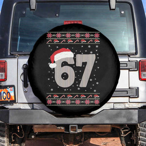 Funny Six Seven 6 7 Meme Ugly Christmas Spare Tire Cover Gen Alpha Slang TS10 No hole Black Print Your Wear