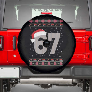 Funny Six Seven 6 7 Meme Ugly Christmas Spare Tire Cover Gen Alpha Slang TS10 Black Print Your Wear