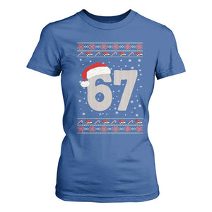 Funny Six Seven 6 7 Meme Ugly Christmas T Shirt For Women Gen Alpha Slang TS10 Royal Blue Print Your Wear