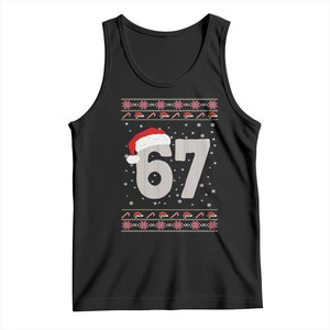Funny Six Seven 6 7 Meme Ugly Christmas Tank Top Gen Alpha Slang TS10 Black Print Your Wear