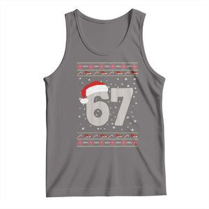 Funny Six Seven 6 7 Meme Ugly Christmas Tank Top Gen Alpha Slang TS10 Deep Heather Print Your Wear