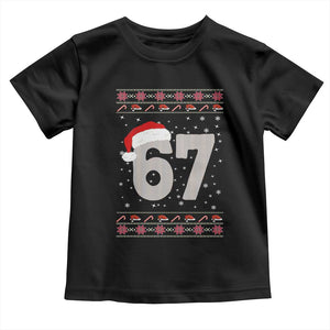 Funny Six Seven 6 7 Meme Ugly Christmas Toddler T Shirt Gen Alpha Slang TS10 Black Print Your Wear