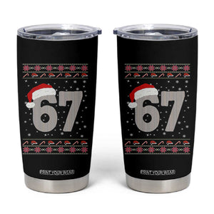 Funny Six Seven 6 7 Meme Ugly Christmas Tumbler Cup Gen Alpha Slang TS10 Black Print Your Wear