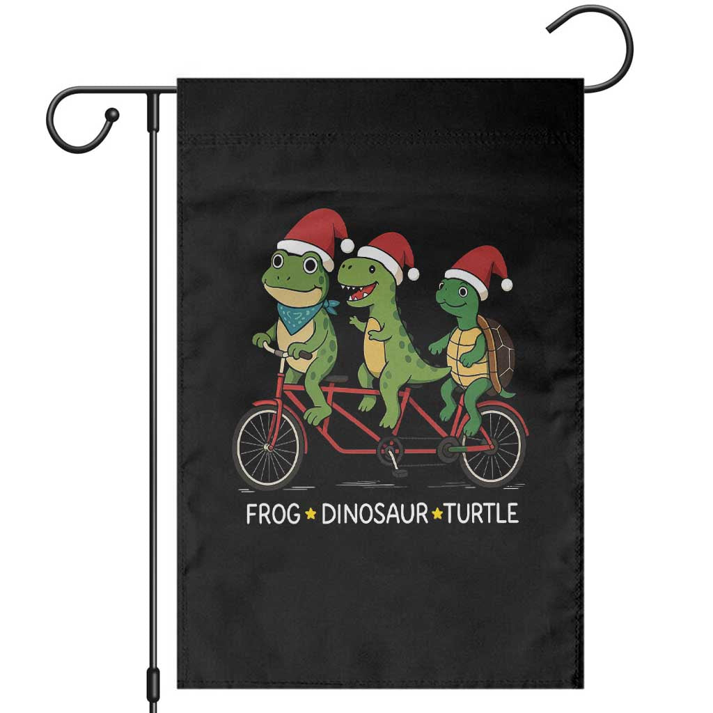 Subtle FDT Christmas Garden Flag Frog Dinosaur Turtle Political Satire TS10 Black Print Your Wear