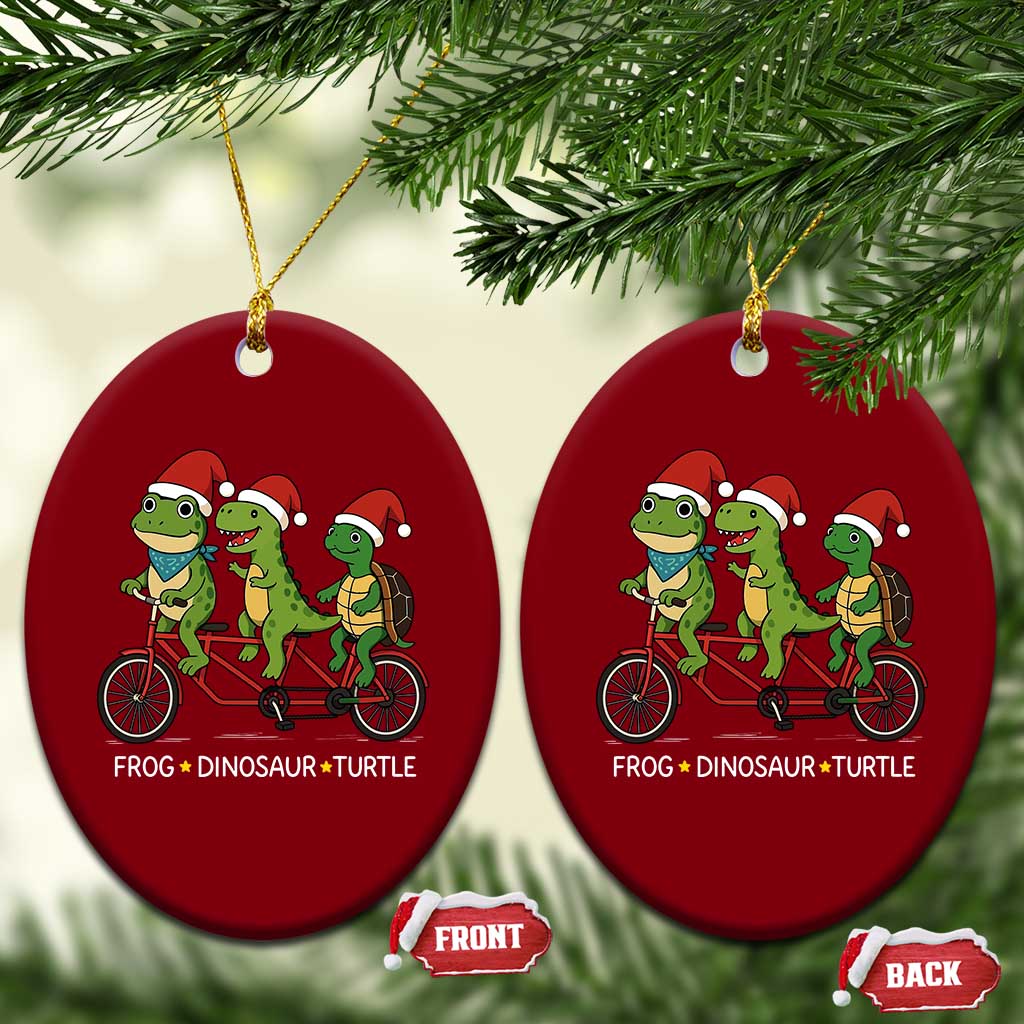Subtle FDT Xmas Ceramic Ornament Frog Dinosaur Turtle Political Satire TS10 Print Your Wear