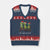 Subtle FDT Xmas V-Neck Knit Sweater Vest Frog Dinosaur Turtle Political Satire TS10 Navy Red Print Your Wear