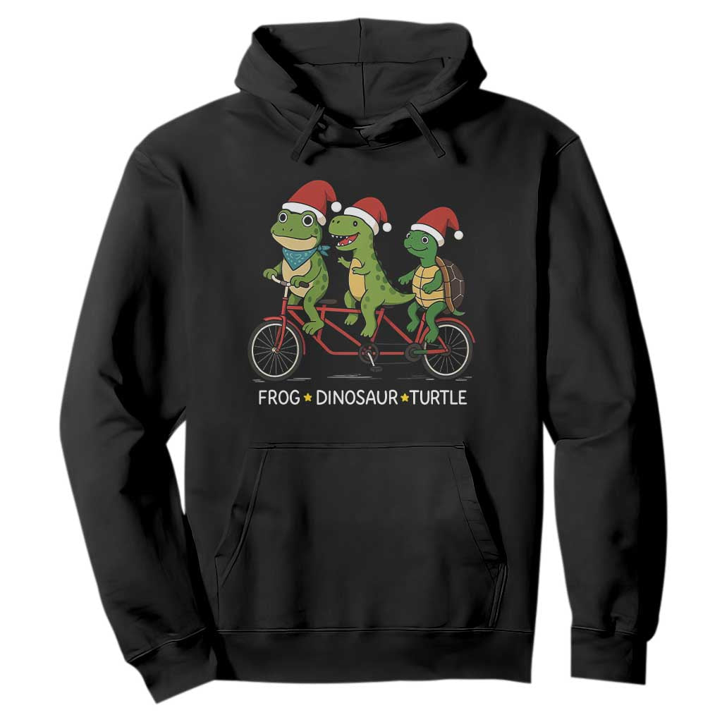 Subtle FDT Christmas Hoodie Frog Dinosaur Turtle Political Satire - Print Your Wear