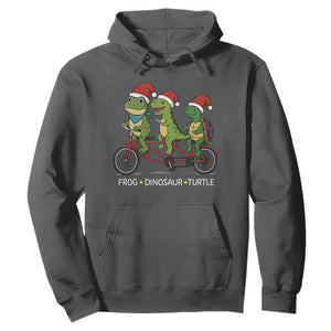 Subtle FDT Christmas Hoodie Frog Dinosaur Turtle Political Satire TS10 Dark Heather Print Your Wear