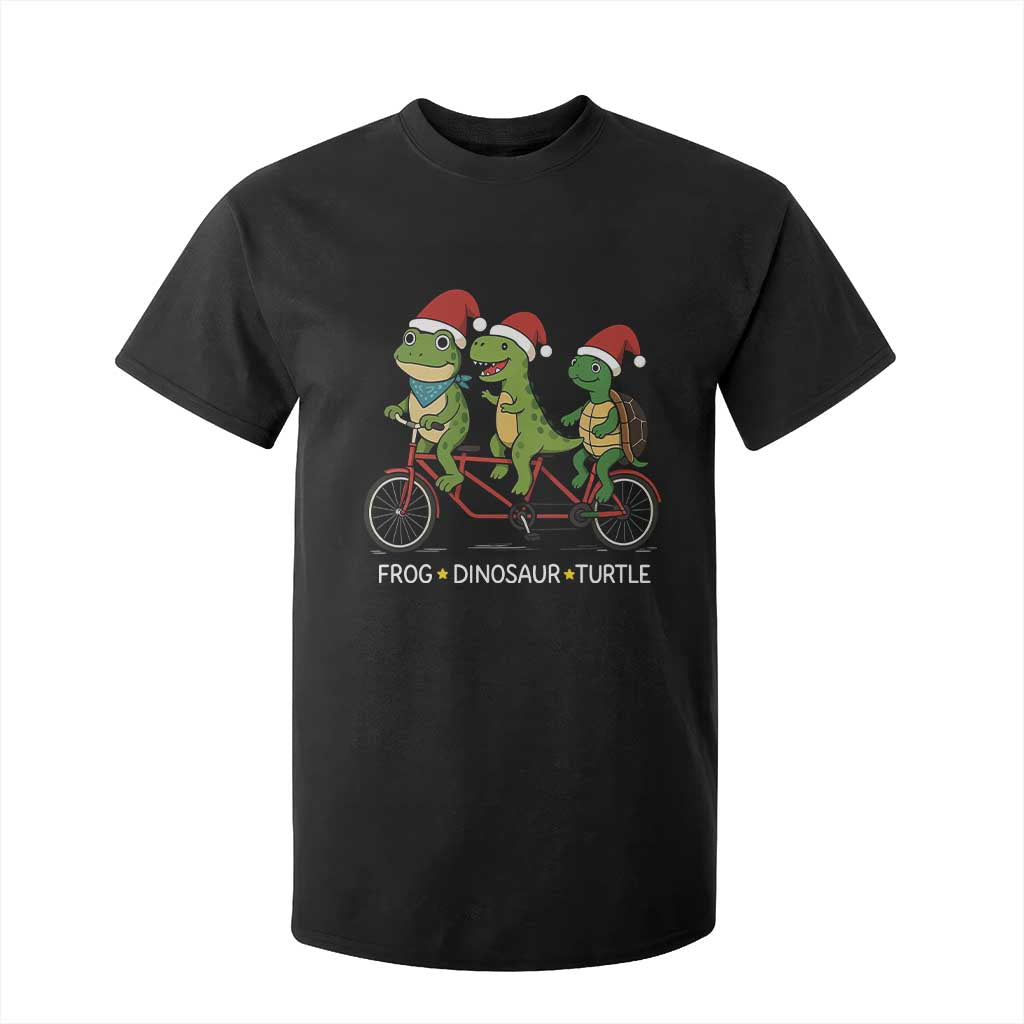 Subtle FDT Christmas T Shirt For Kid Frog Dinosaur Turtle Political Satire TS10 Black Print Your Wear