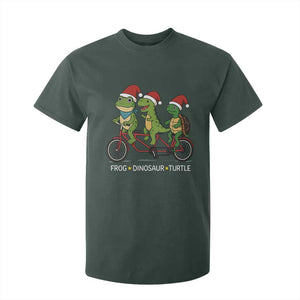 Subtle FDT Christmas T Shirt For Kid Frog Dinosaur Turtle Political Satire TS10 Dark Forest Green Print Your Wear