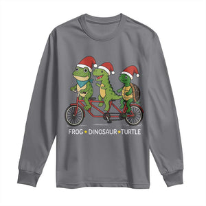 Subtle FDT Christmas Long Sleeve Shirt Frog Dinosaur Turtle Political Satire - Print Your Wear