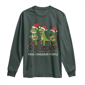 Subtle FDT Christmas Long Sleeve Shirt Frog Dinosaur Turtle Political Satire - Print Your Wear