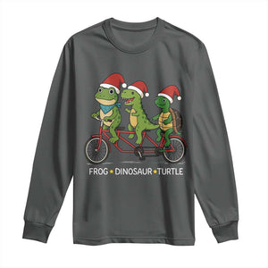 Subtle FDT Christmas Long Sleeve Shirt Frog Dinosaur Turtle Political Satire - Print Your Wear