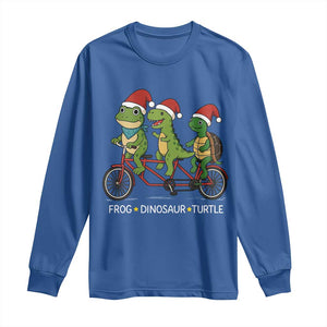 Subtle FDT Christmas Long Sleeve Shirt Frog Dinosaur Turtle Political Satire - Print Your Wear
