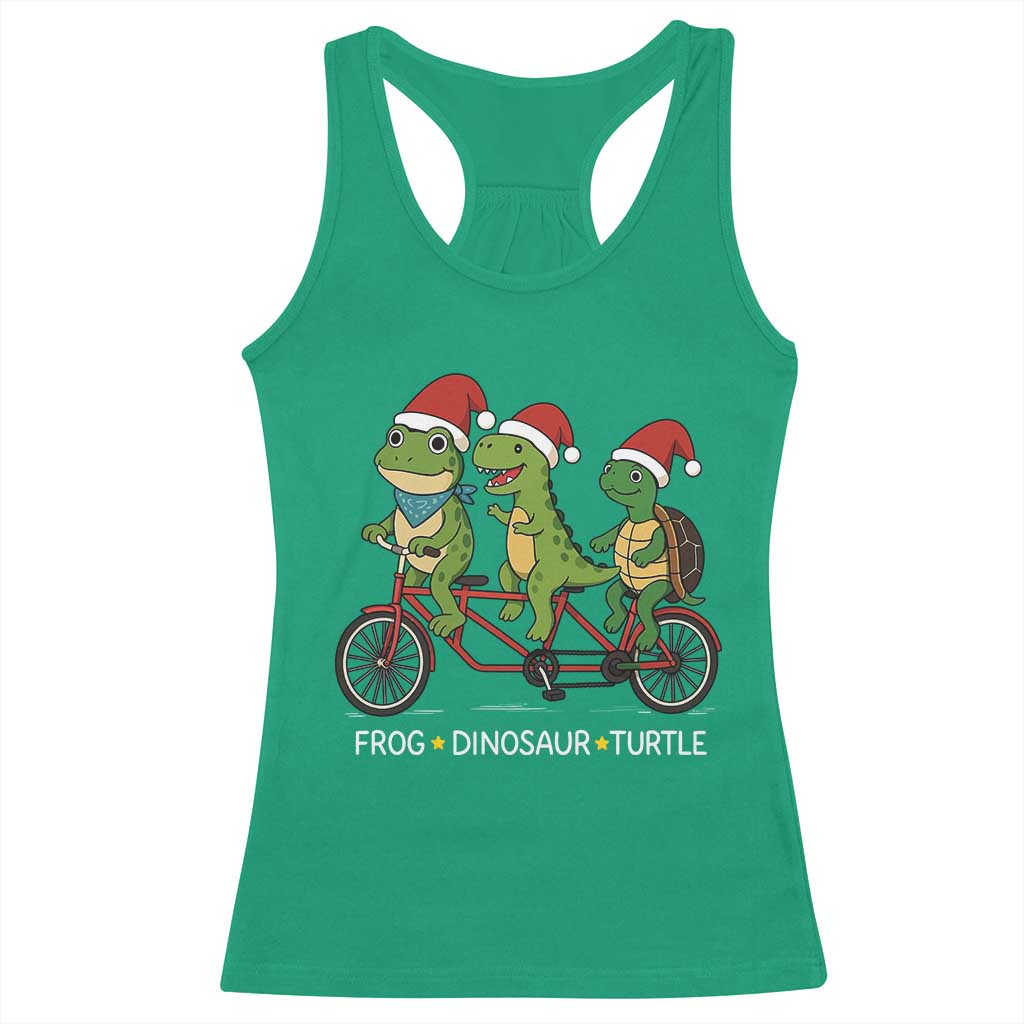 Subtle FDT Christmas Racerback Tank Top Frog Dinosaur Turtle Political Satire TS10 Irish Green Print Your Wear