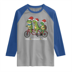 Subtle FDT Christmas Raglan Shirt Frog Dinosaur Turtle Political Satire TS10 Sport Gray Royal Print Your Wear