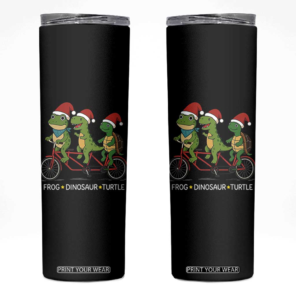 Subtle FDT Christmas Skinny Tumbler Frog Dinosaur Turtle Political Satire TS10 Black Print Your Wear