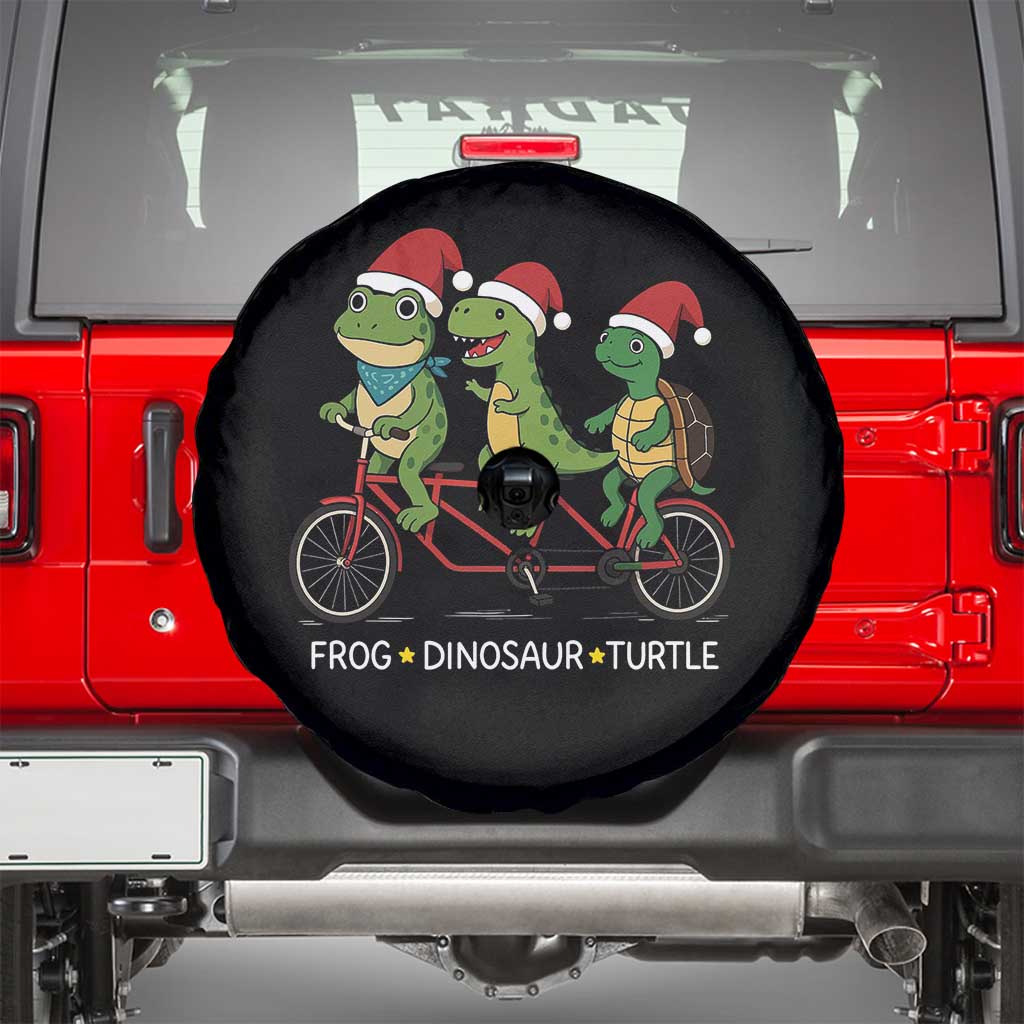Subtle FDT Christmas Spare Tire Cover Frog Dinosaur Turtle Political Satire TS10 Black Print Your Wear