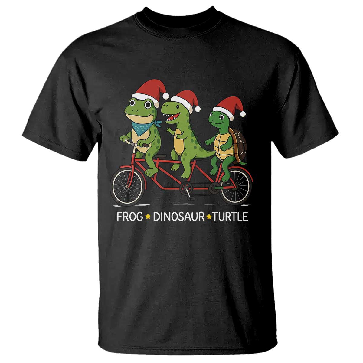 Subtle FDT Christmas T Shirt Frog Dinosaur Turtle Political Satire - Print Your Wear