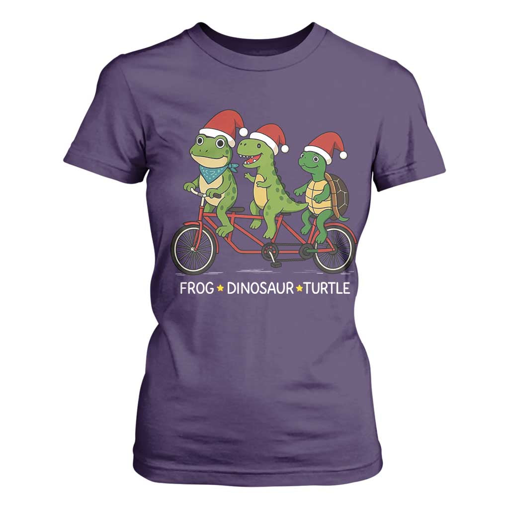 Subtle FDT Christmas T Shirt For Women Frog Dinosaur Turtle Political Satire TS10 Purple Print Your Wear