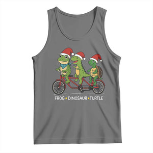 Subtle FDT Christmas Tank Top Frog Dinosaur Turtle Political Satire - Print Your Wear